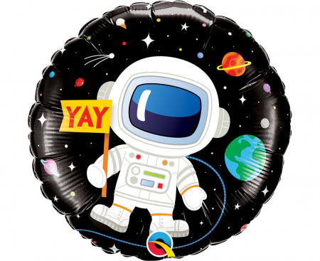 Fóliový balón 18 palcov QL Happy Birthday Astronaut