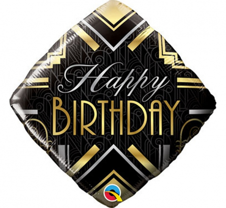 Fóliový balón 18 palcov QL, Happy Birthday