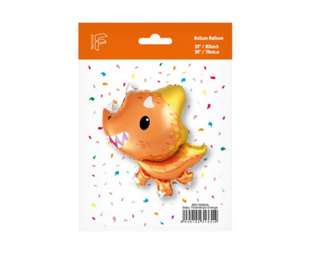Fóliový balón Baby Triceratops (oranžový), FX, 82x76cm