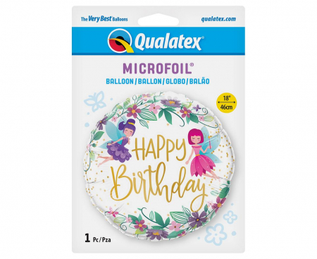 Fóliový balón Birthday víly, QL 18 palcov