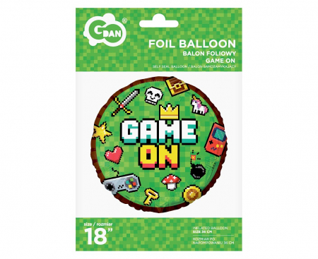 Fóliový balón Game On, 45 cm