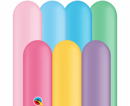  Modelovaci balón QL 160, mix svetlej pastelovej farby / 100 ks.
