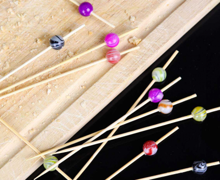  Špajdle na jednohubky KERAMICKÉ GULIČKY, 24 ks.