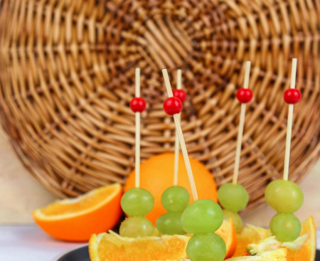 Špajdle na jednohubky ČERVENÉ GULIČKY, 24 ks.