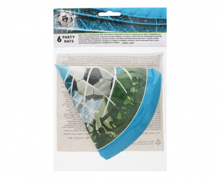 Papierové čiapky Futbal, 6 ks.