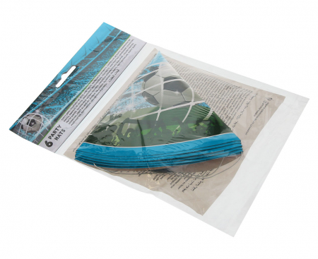 Papierové čiapky Futbal, 6 ks.