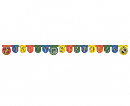 Banner Harry Potter Hogwarts Houses - Happy Birthday, 200cm