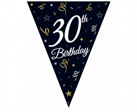 Papierová girlanda 30. NARODENINY - 270 cm