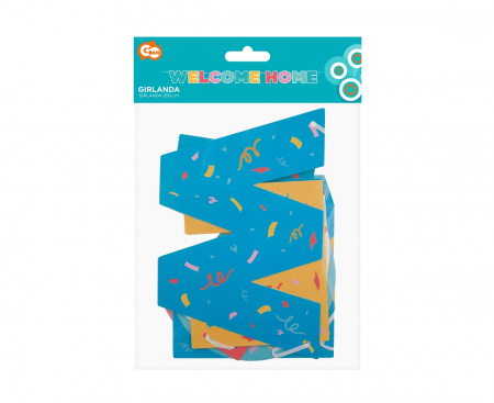 Papierová girlanda Welcome home, 250 cm