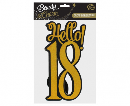 Papierová výzdoba na 18. narodeniny so stojanom