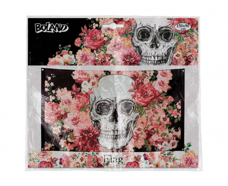 Vlajka s lebkou, 90 x 150 cm