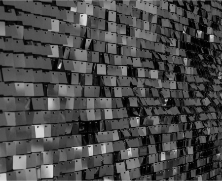 Dekoratívny panel čierny, čierne pozadie, 30x30 cm, 100 štvorcov