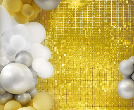 Dekoratívny panel zlatý, čierne pozadie, 30x30 cm, 100 štvorcov