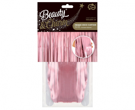 Záves B&C, matný ružový, 100x200 cm