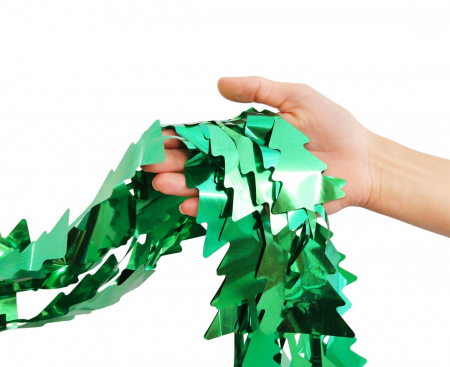 Záves v podobe vianočného stromčeka, zelený, 100x200 cm