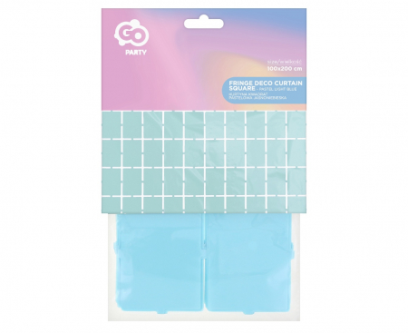 Záves štvorcový, pastelová svetlomodrá farba, 100x200 cm