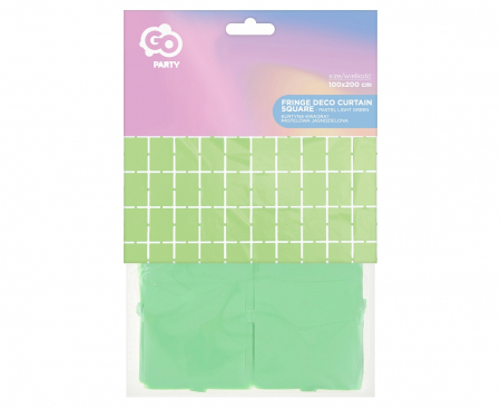 Záves štvorcový, pastelová svetlozelená farba, 100x200 cm