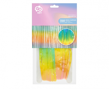 Ombre záves, Macaron, s hviezdami, 100x200 cm