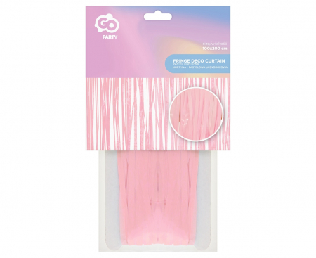 Záves v svetloružovom pastelovom odtieni, 100x200 cm