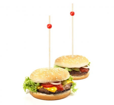 Koktailové špáradlá ČERVENÉ GULIČKY, 24 ks.