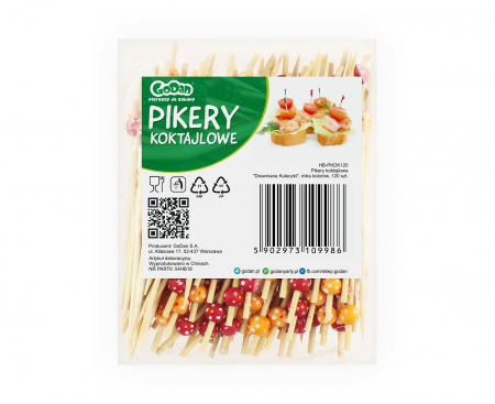 Koktailové špáradlá DREVENÉ GULIČKY, 24 ks.