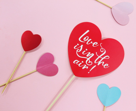 Špáradlá - Love is in the air - 3D Srdiečka, 6 ks.