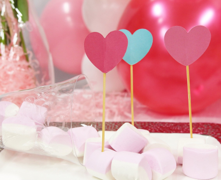 Špáradlá - Love is in the air - 3D Srdiečka, 6 ks.