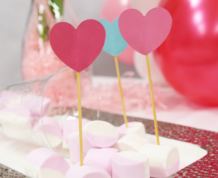 Špáradlá - Love is in the air - 3D Srdiečka, 6 ks.