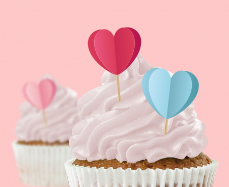 Špáradlá - Love is in the air - 3D Srdiečka, 6 ks.