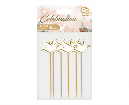 Špáradlá Zlatá holubica, 6 ks.