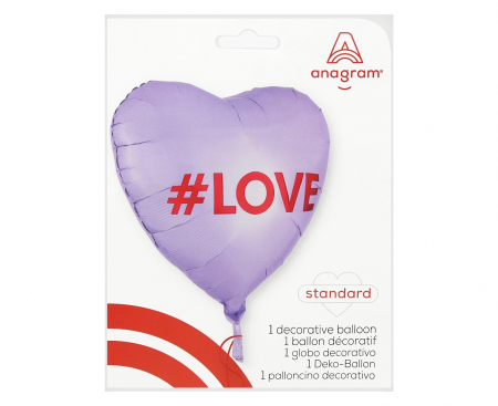 Fóliový balón 18 palcov Love Candy Heart, fialový