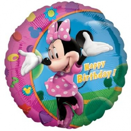 Foliový balón 18 palcov, MINNIE Happy Birthday 