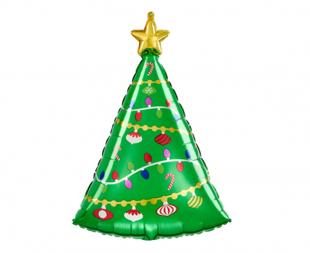 Fóliový balónik vianočný stromček, 43x60 cm