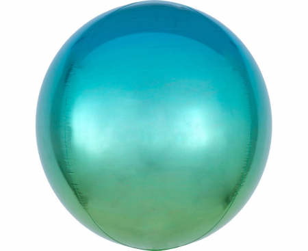 Fóliový balónik ORBZ - guľa modrozelená
